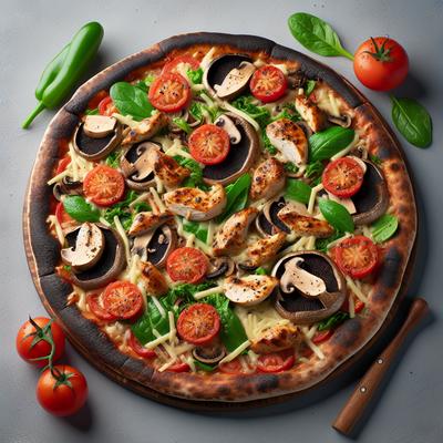 Image of Low Carb Pizza with Portabella Mushroom Crust