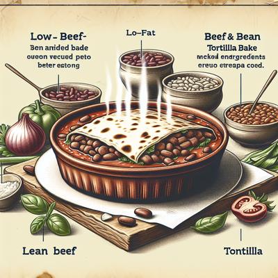 Image of Low Fat Beef and Bean Tortilla Bake