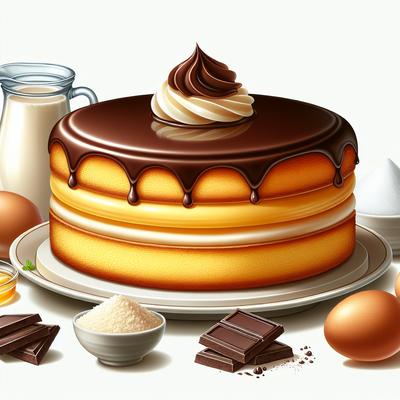 Low Fat Boston Cream Pie