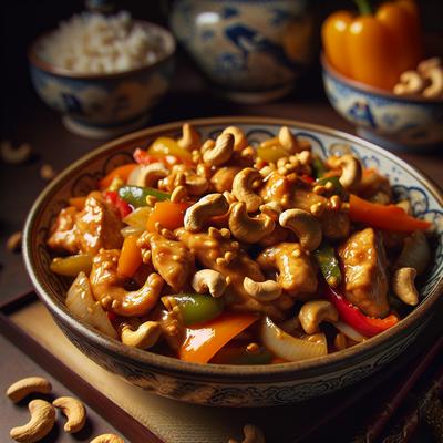 Image of Low Fat Cashew Chicken Oriental Dish