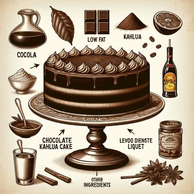 Image of Low Fat Chocolate Kahlua Cake