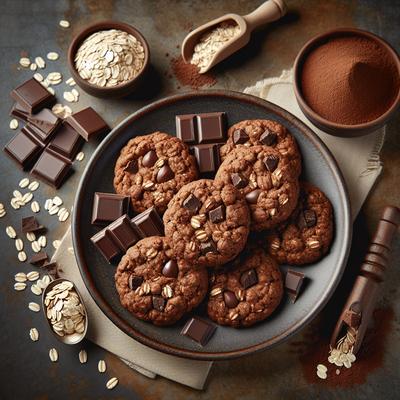 Low Fat Chocolate Oatmeal Cookies