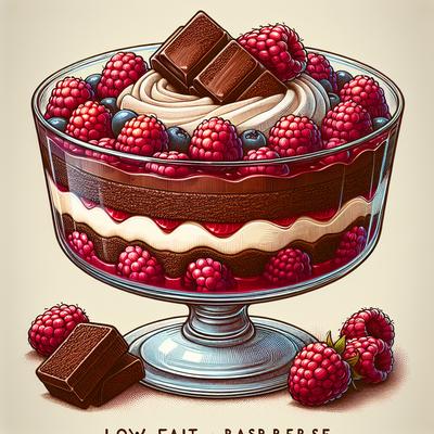 Image of Low Fat Chocolate Raspberry Trifle