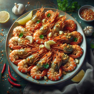 Image of Low Fat Garlic Prawns