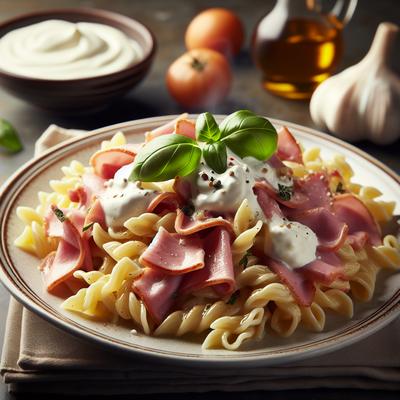 Image of Low Fat Ham and Sour Cream Pasta