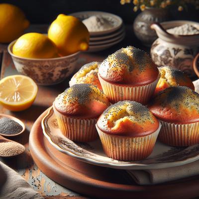 Low Fat Lemon Poppy Seed Muffins