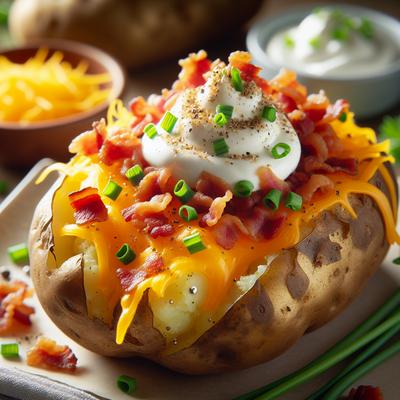 Low Fat Loaded Baked Potato