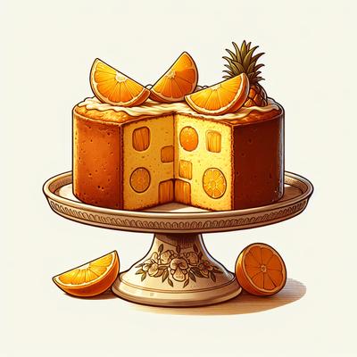 Image of Low Fat Pineapple Orange Sunshine Cake