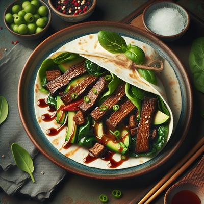 Image of Low Fat Teriyaki Vegetarian Beef Wraps
