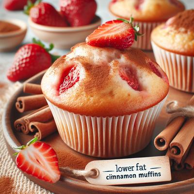 Image of Lower Fat Strawberry Cinnamon Muffins
