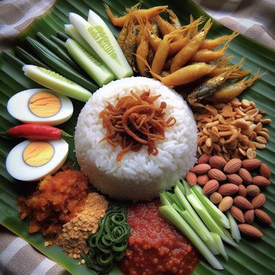 Image of Malay Style Coconut Rice Nasi Lemak