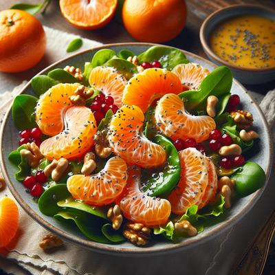 Image of Mandarin Orange Salad with Warm Poppy Seed Dressing