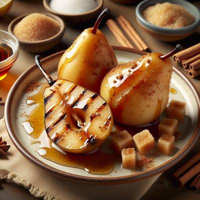 Image of Maple Grilled Pears with Brown Sugar and Cinnamon