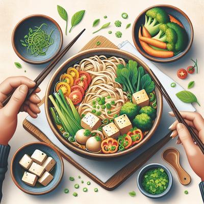 Meal in a Bowl Noodle Soup for 1 Double for 2 Vegetarian