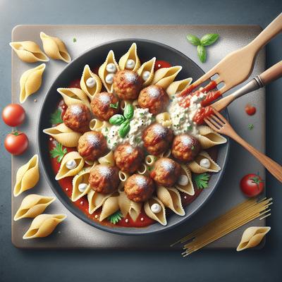Image of Meatball Ricotta Stuffed Shells