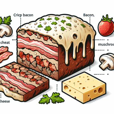 Image of Meatloaf Bacon Mushroom Swiss Meatloaf