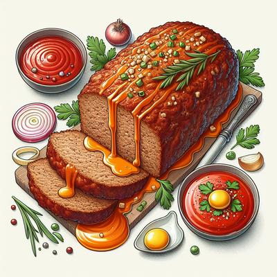 Image of Meatloaf W Sweet and Sour Sauce