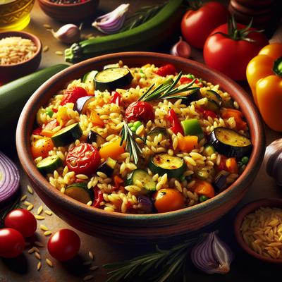 Image of Mediterranean Orzo Vegetable Pilaf