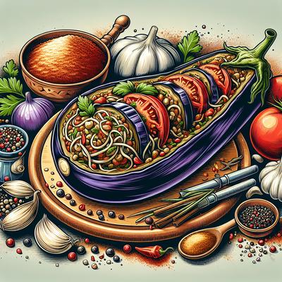 Image of Mediterranean Stuffed Eggplant Low Carb and Primal Paleo