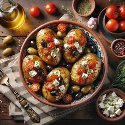 Image of Mediterranean Topped Baked Potatoes