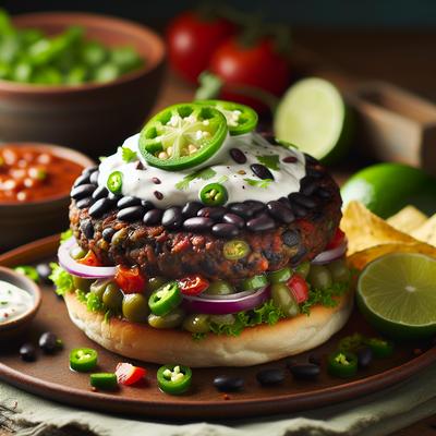 Image of Mexican Bean Burgers W Lime Yogurt Salsa