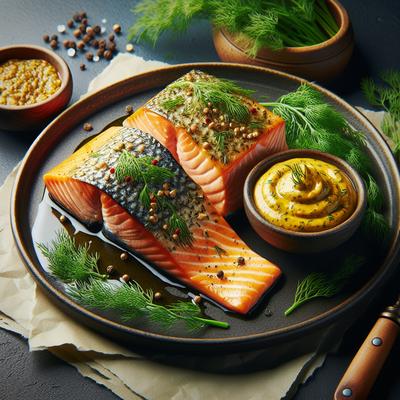 Image of Mggls Broiled Salmon with Dill Mustard Sauce