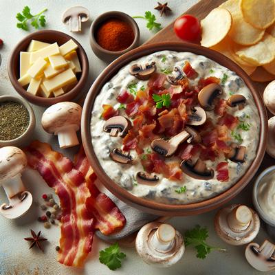 Image of Microwave Warm Mushroom Bacon Dip