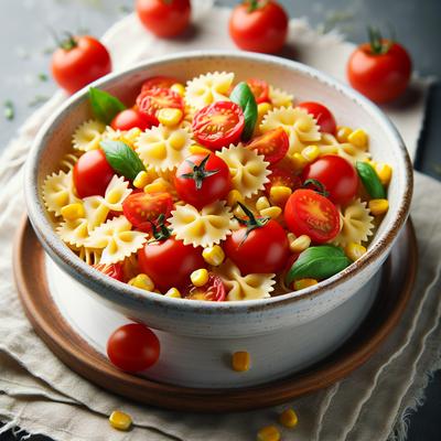 Image of Mini Farfalle with Tomatoes and Corn