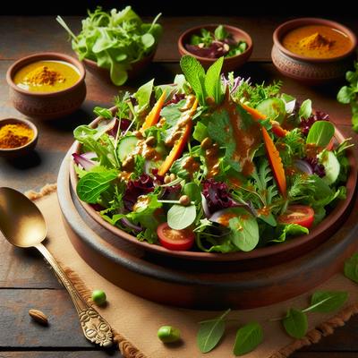 Image of Mixed Baby Greens with Curry Vinaigrette