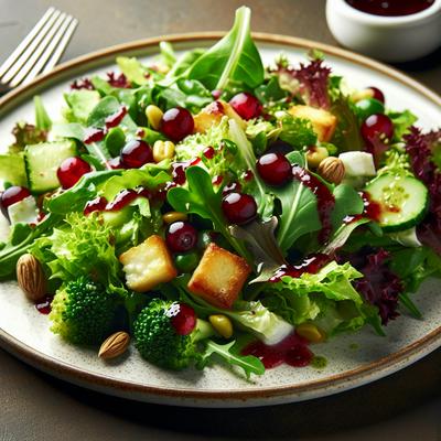 Image of Mixed Greens Salad with Roasted Cranberry Vinaigrette