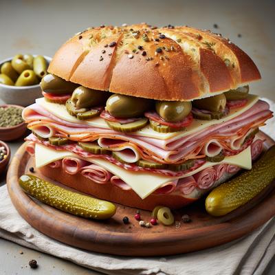 Image of Mom's Sit Sandwich Aka Squishy Sorta Muffuletta
