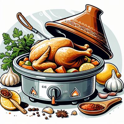 Moroccan Chicken Made on Stove Top Crock Pot or Tagine