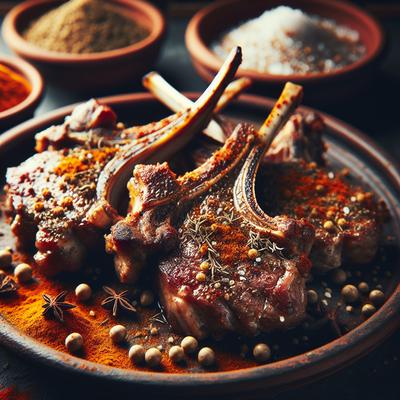 Image of Moroccan Lamb Chops with Cumin Paprika Salt