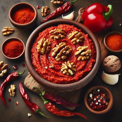 Image of Muhammara Spicy Walnut Red Pepper Dip