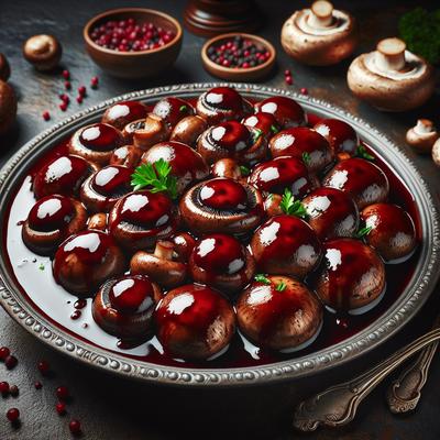 Image of Mushrooms in Red Wine Sauce
