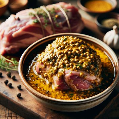 Mustard Coating and Marinade for Roast or Broiled Lamb and Pork