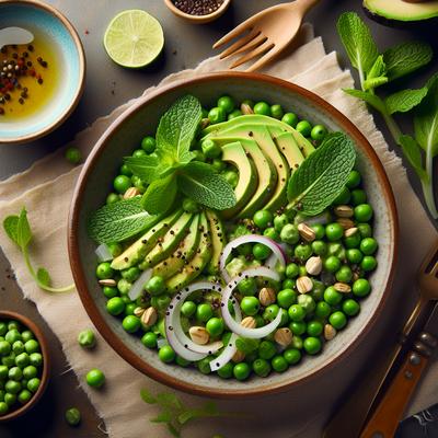 Image of Nigella Lawson Pea Mint and Avocado Salad