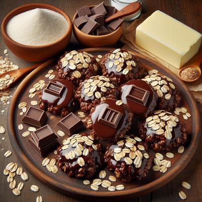 Image of No Bake Chocolate Oatmeal Cookies