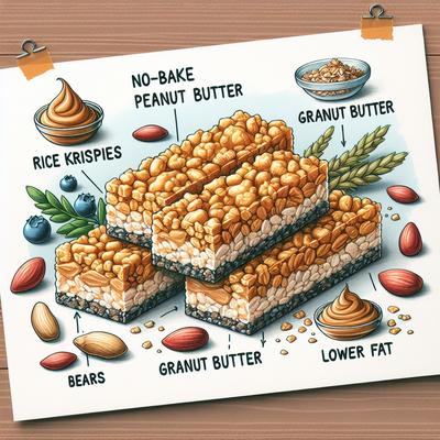 Image of No Bake Rice Krispies Peanut Butter Granola Bars Lower Fat
