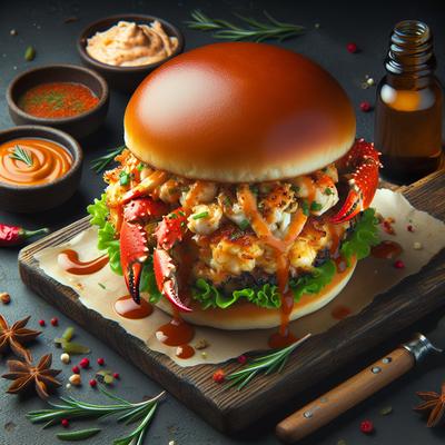 Image of Nutty for New England Naughty but Nice Crab Burger