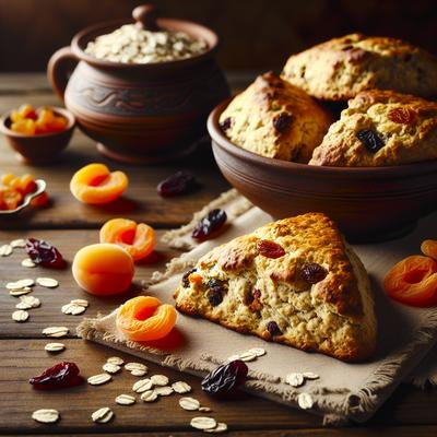 Image of Oatmeal Scones with Dried Apricots and Cranberries