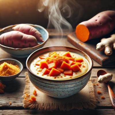 Image of Old Hanoi Sweet Potato and Ginger Pudding Ch Khoai Lan