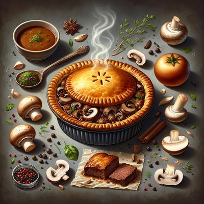 Image of One Dish Beef Mushroom Pot Pie