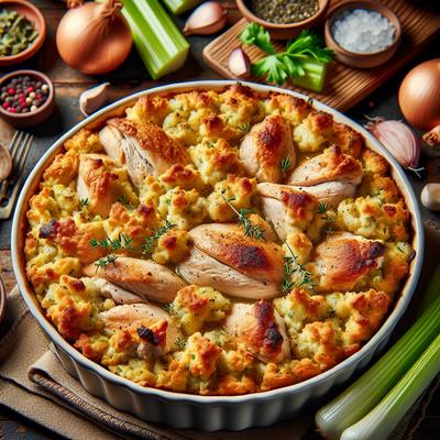 Image of One Dish Chicken Stuffing Bake