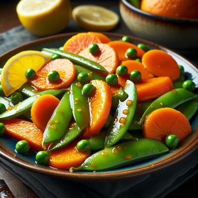 Image of Orange or Lemon Glazed Snap Peas and Carrots