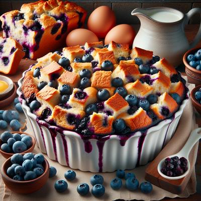 Image of Over the Top Blueberry Bread Pudding