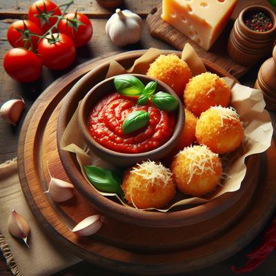 Image of Parmesan Puffs with Marinara