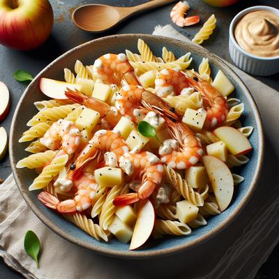 Image of Pasta Prawn Shrimp Apple Salad Mayo Free