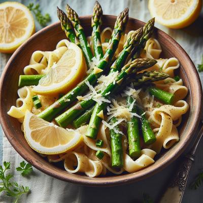 Image of Pasta with Lemon Asparagus and Cheese