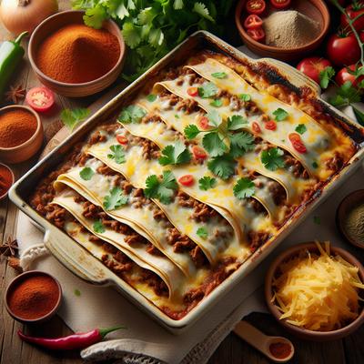 Image of Paula Deen's Baked Beef Enchilada Casserole